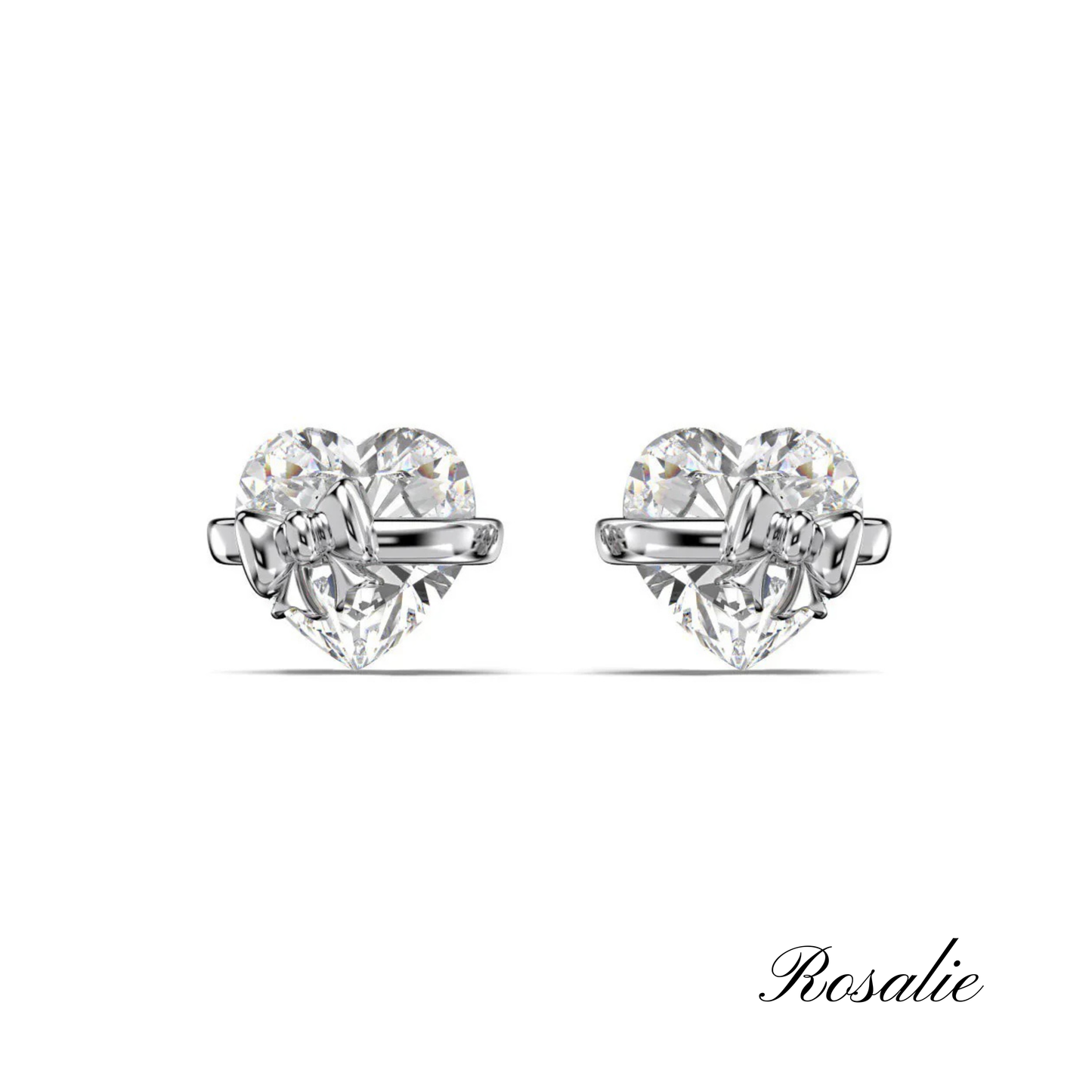 Silver ‘’HEART BOW” Earing