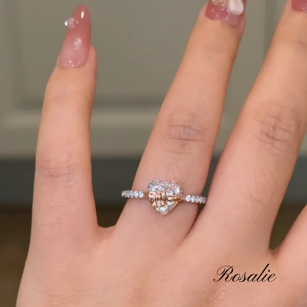 Silver Bow Heart Ring